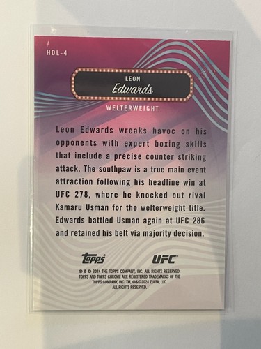 UFC Topps Finest 2024 - Rare Inserts & Autographs - Pick your card! - Picture 20 of 38