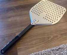 Perforated Pizza Peel 12"X14", Durable 26 Inch Long Silicon Handle  Screwdriver
