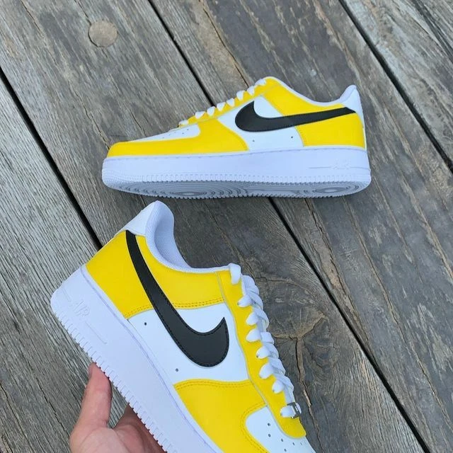 Custom Nike Air Force 1 black yellow