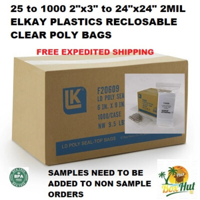 Clear Reclosable Zip Seal Lock Top 2-Mil 2 Mil Plastic Poly Jewelry Bags
