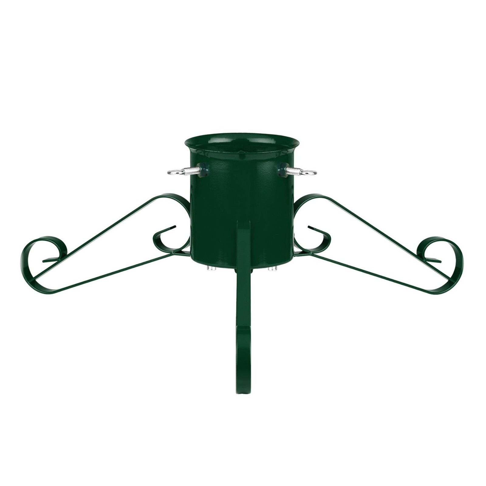 Green Traditional Scroll Leg Christmas Tree Stand Holder, Real Trees 8ft (2.4m)