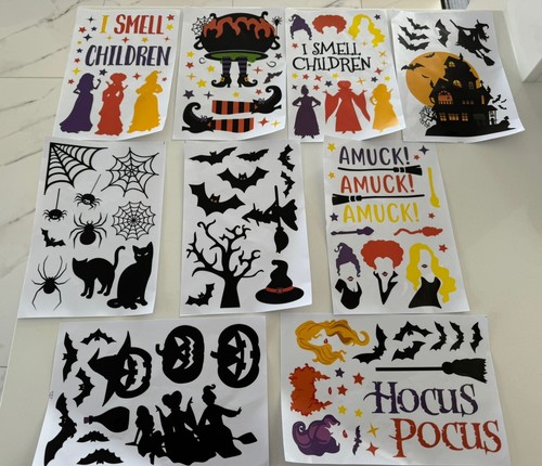 Halloween Window Stickers, 9 Sheets Halloween Window Cling Decals for Halloween - Picture 2 of 13