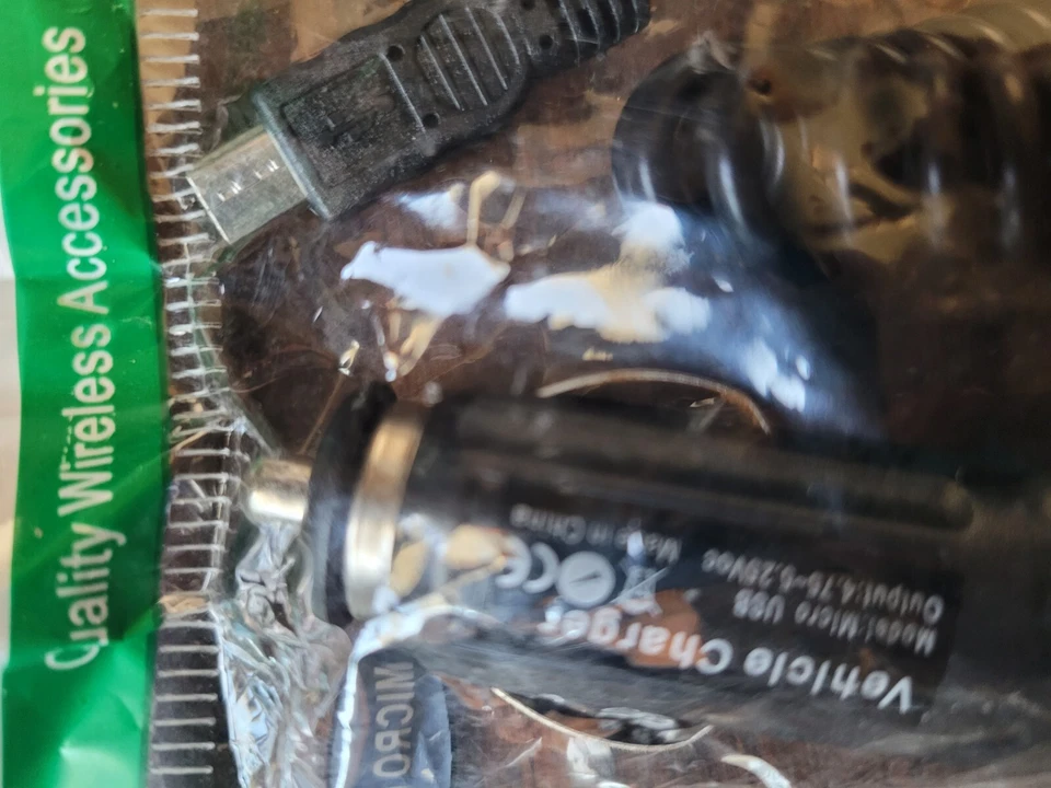 Cargador Eco Micro USB Vehículo Coche Cargador - Negro Nuevo en Paquete Foto 4 de 4