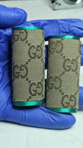 Custom Lighter Case Gucci Monogram With Authentic Fabric For BIC Lighter