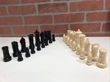 Ganine Gothic Sculptured Chess Set Figures Salon ED 1957 Pacific Game Co