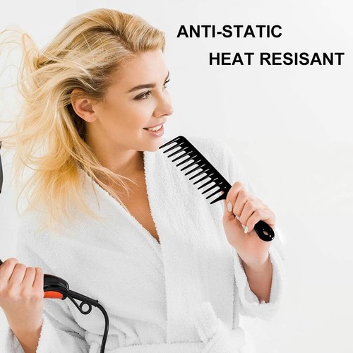Hair Comb Wide Tooth Comb Shower Curl Wet Bathroom Salon Anti-static Comb 24cm - Picture 11 of 14