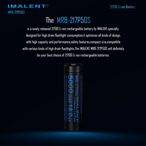 Batería recargable IMALENT 5000mAh para faro HT70 HT50 MRB-217P50S batería - Imagen 3 de 10