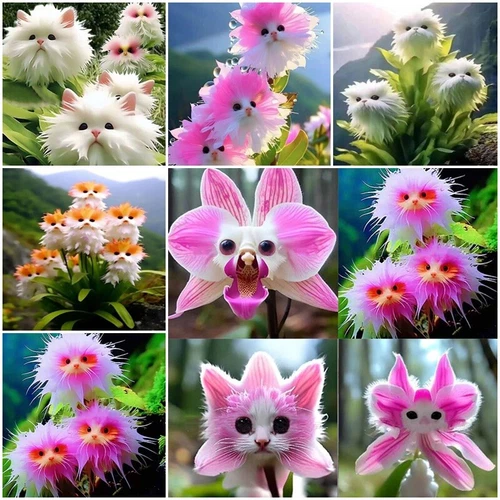 1 Pack 100 Rare cat Face Orchid Seeds Dracula Cute Simia Garden Plant DE - Bild 3 von 21