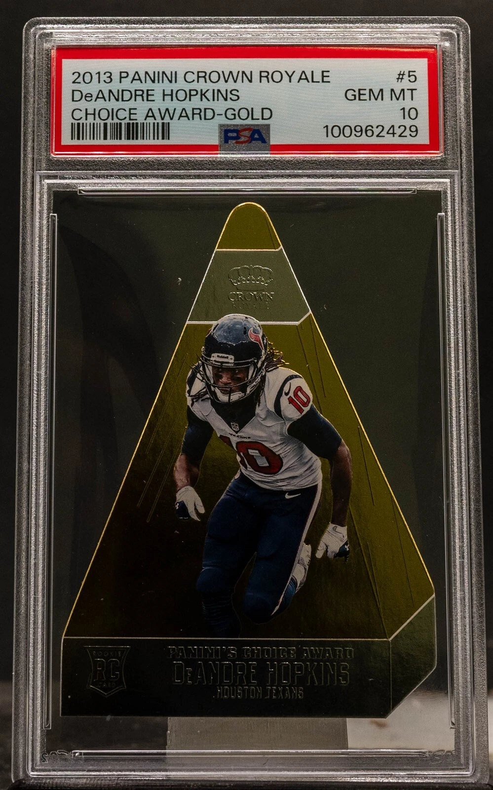 DeAndre Hopkins Panini Crown Royale Choice Award #5 Gold