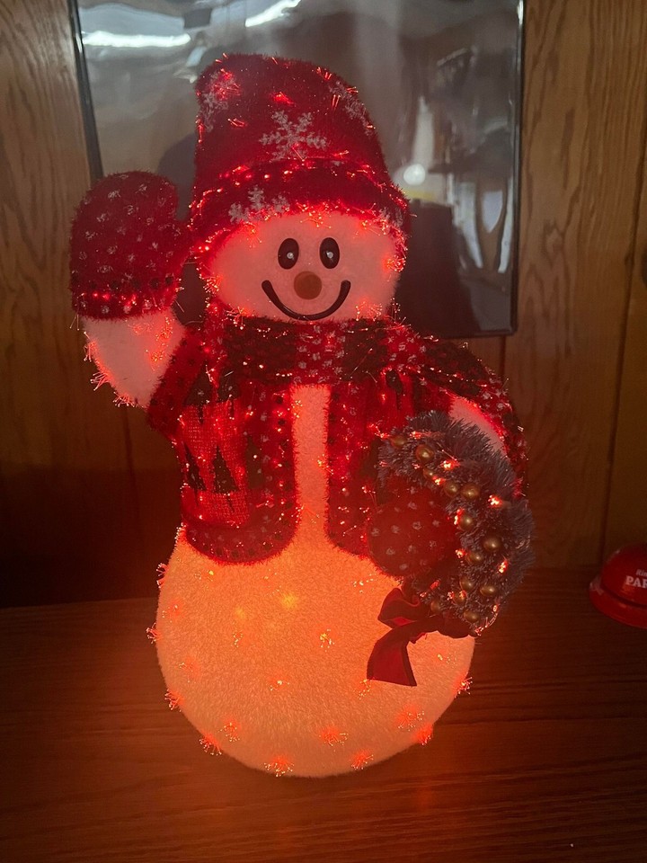 VINTAGE AVON CHRISTMAS GIFT COLLECTION FIBER OPTIC 16'' SNOWMAN COLOR