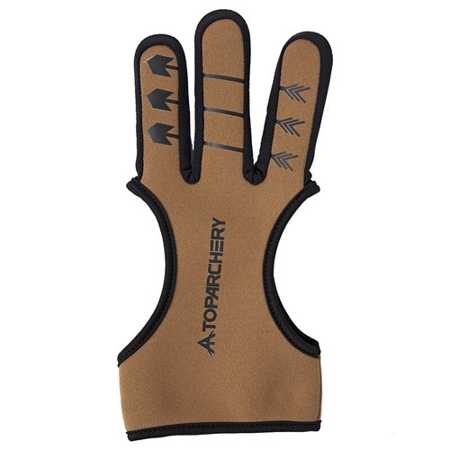 Archery Glove 3 Finger Archery Gloves Hunting Finger Protector Guard Bow Hunting - Picture 4 of 13