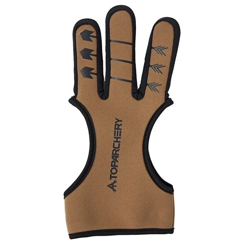 Archery Glove 3 Finger Archery Gloves Hunting Finger Protector Guard Bow Hunting - Image 4 of 4