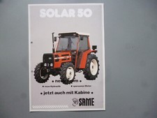 Trattore SAME SOLAR 50 depliant originale 2 pagine 308.2165.0.0
