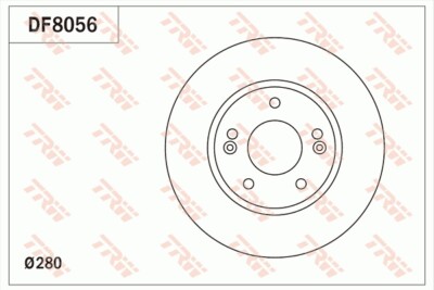 2 x TRW DF8056 Bremsscheibe für HYUNDAI,HYUNDAI (BEIJING),KIA,KIA (DYK)