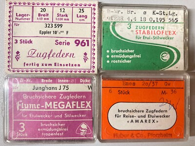 Zugfeder mit Endhaken für Wecker und Großuhren mit Federhaus