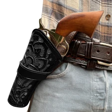 LEFT HAND XL Cross Draw Holster Revolver | Long Barrel | Leather Western Holster