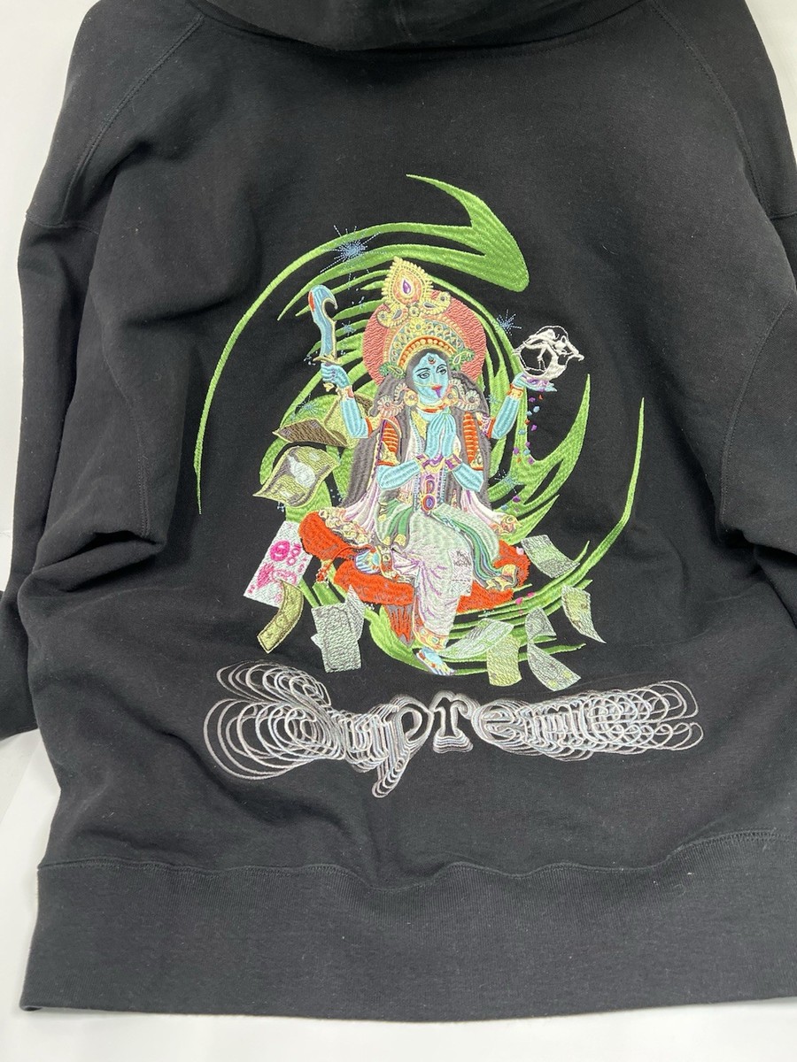 Supreme Lakshmi Zip Up Hooded Sweatshirt Black Size Large | eBay