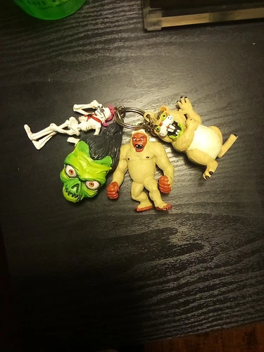 Goosebumps Collectible Figure Key Rings, Finger Rings Set Of 4 Pre Owned 