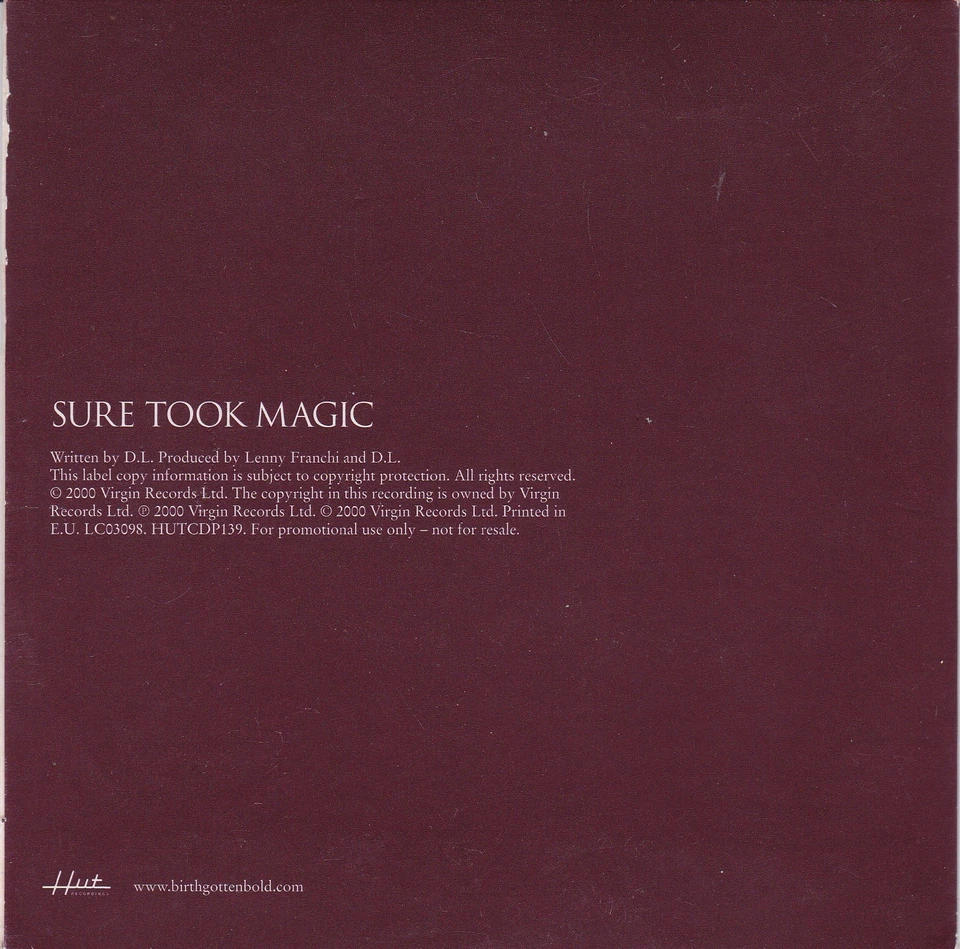 BIRTH Sure Took Magic ( 1 Track Promo CD Single ) - Bild 2 von 3