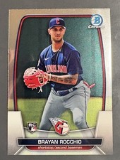 2023 Bowman Chrome Brayan Rocchio #26 Rookie Card Cleveland Guardians. rookie card picture