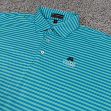 Peter Millar Summer Comfort Polo Shirt Mens 2xl XXL Striped Harmony Landing Golf