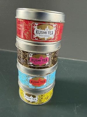 4 Metalldosen Kusmi Tea leer