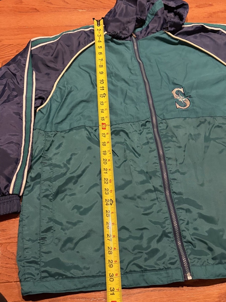 Vintage 90s Seattle Mariners Starter Jacket Windbreaker Teal Navy