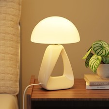 Mushroom Lamp, Small Table Lamp 7.1 inches x x 10.5 inches, White