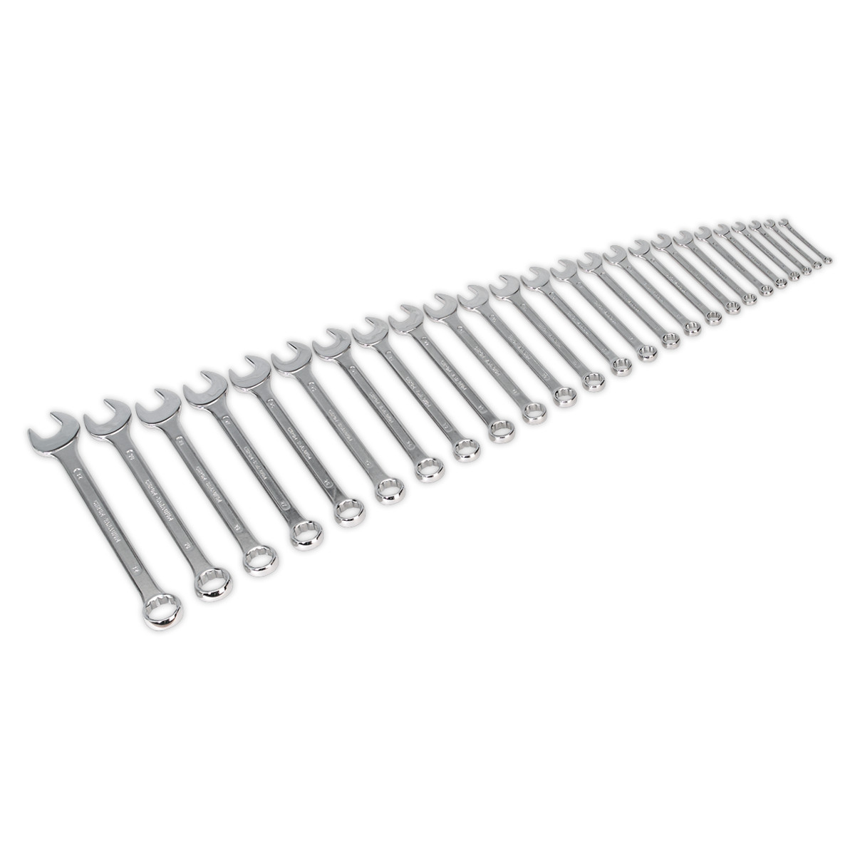 Sealey S0401 Combination Spanner Set 25Pc Jumbo Metric - Image 11