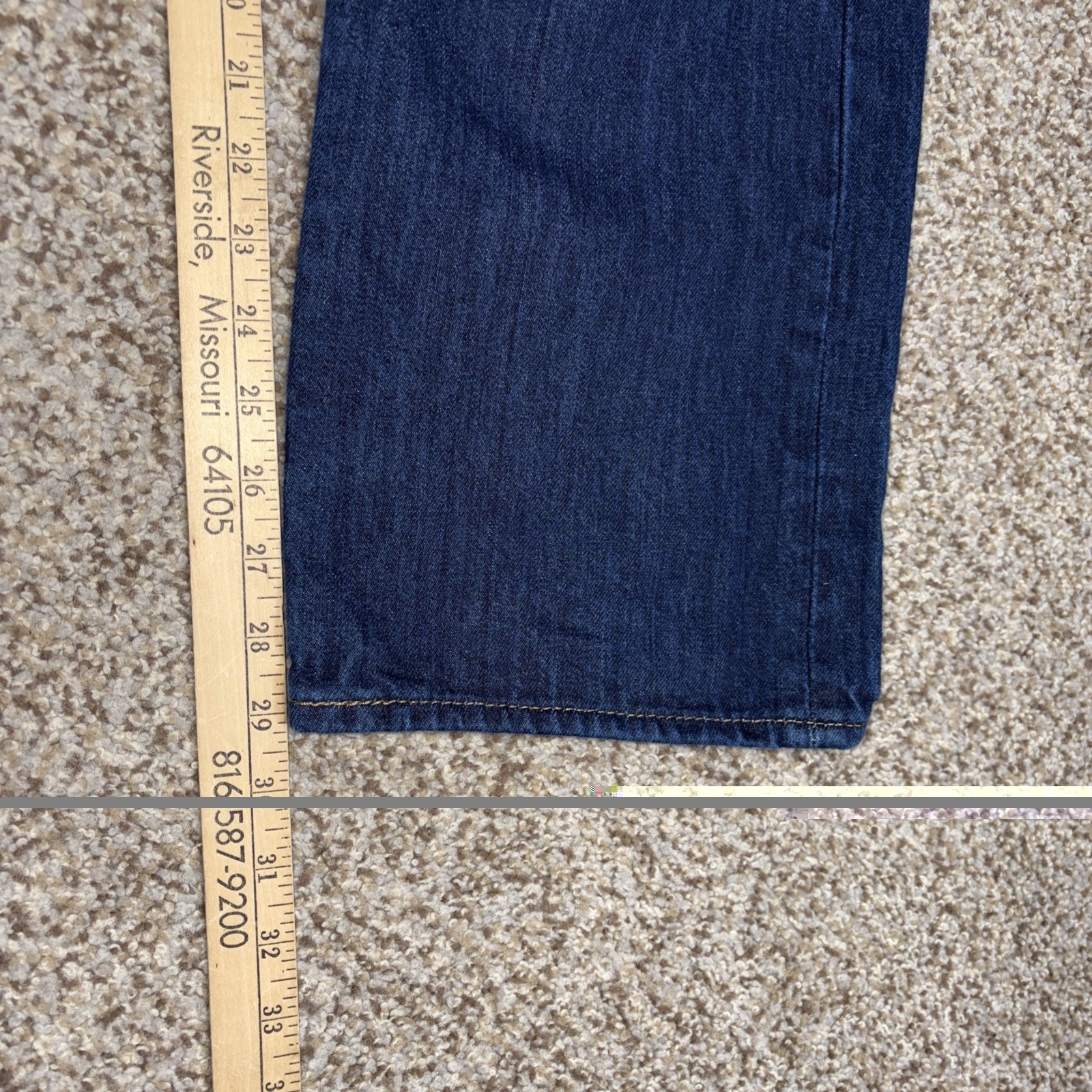 Levis 501 Jeans Mens Tag 38x30 Fits 38 X 29 Blue Straight Button Fly Dark Denim - View 11