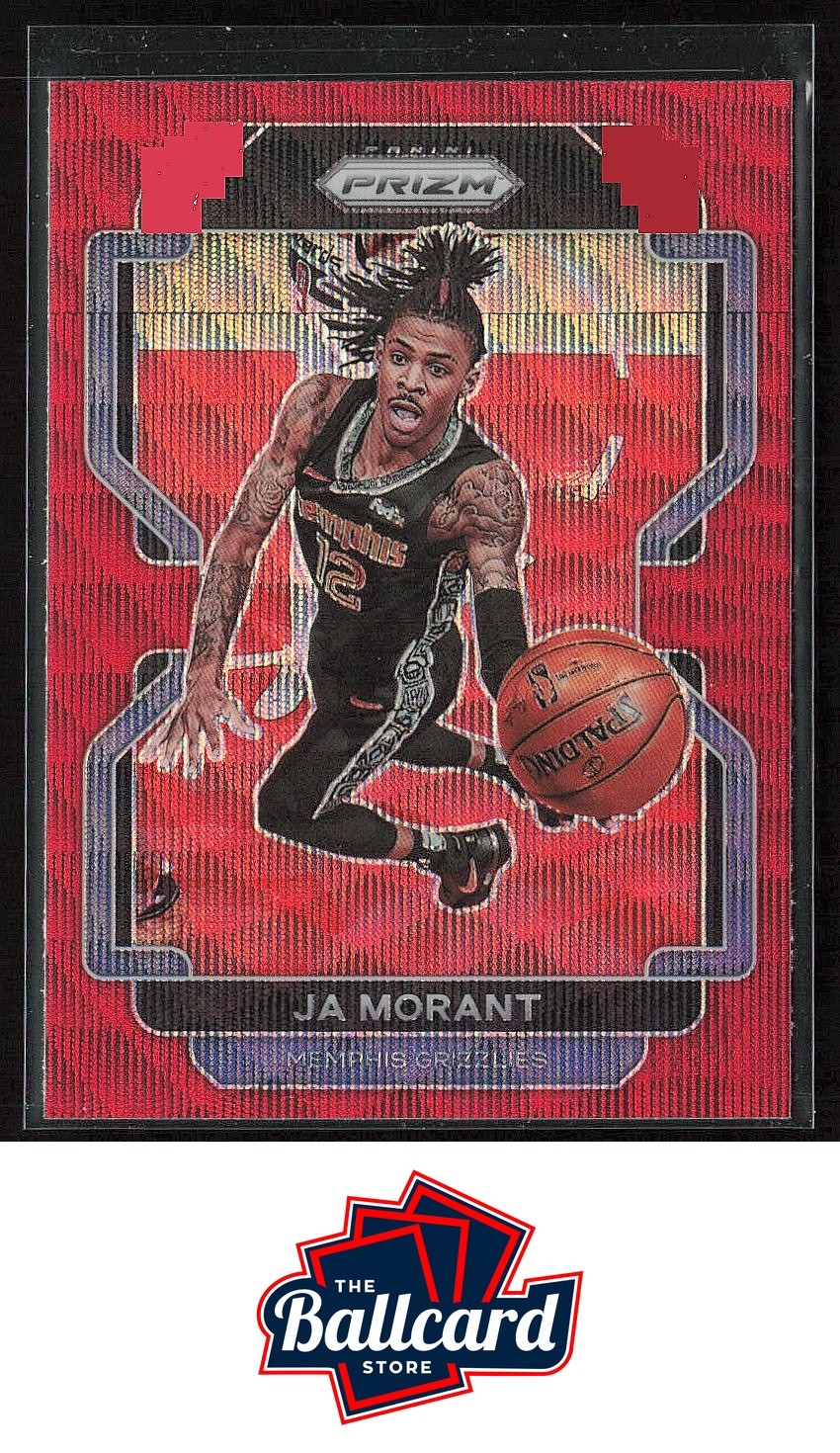 2021-22 Panini Prizm #194 Ja Morant Ruby Wave