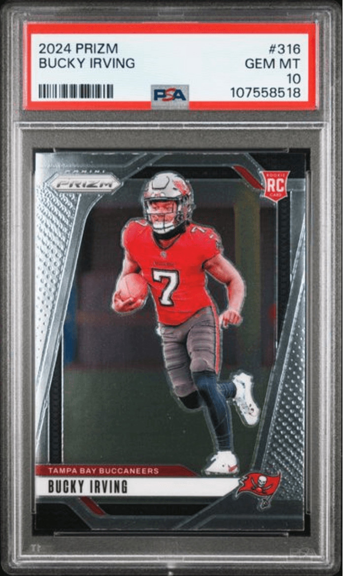 Graded 2024 Panini Prizm Bucky Irving #316 Rookie RC Card PSA 10 Mint
