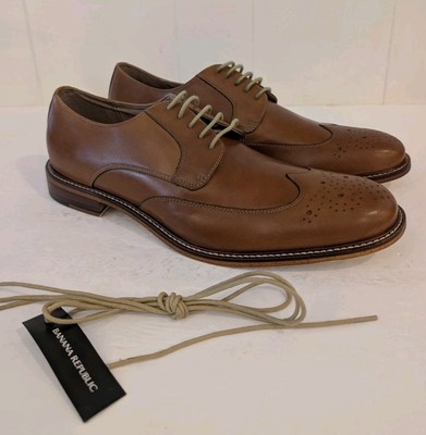 Banana Republic Mens Leather Oxford Dress Shoes Brown Lace  display picture 2