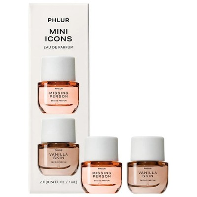 PHLUR Mini Icons Perfime Sampler Gift Set vanilla skin Missing Person 2 x 7ml