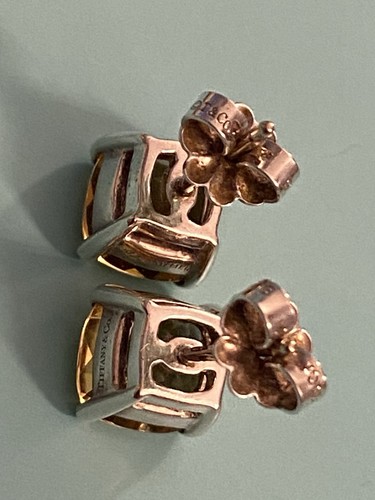 Tiffany & Co. Citrine Sparklers Stud Earrings Sterling Silver - Picture 4 of 9