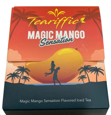 1 X Tearrific Magic Mango Sensation Iced Tea   12 Sachets Box (3 g Each)