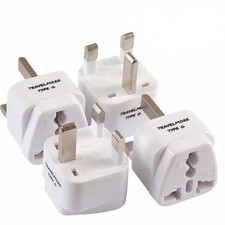 4 Pack UK Travel Adapter for Type G Plug - Works with - G 4 Pack 