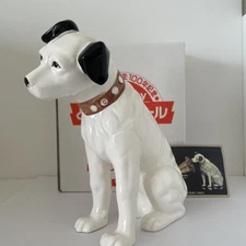 Victor Japan JVC Nipper Dog Ceramic Figurine 8.6" VN-220 with Box Vintage
