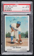 1962 Bell Brand Los Angeles Dodgers Jim Gilliam #19 PSA 6 0i87
