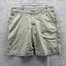 Carhartt Shorts Mens 38 Green Cotton Casual Workwear Relaxed Fit Carpenter Y2K