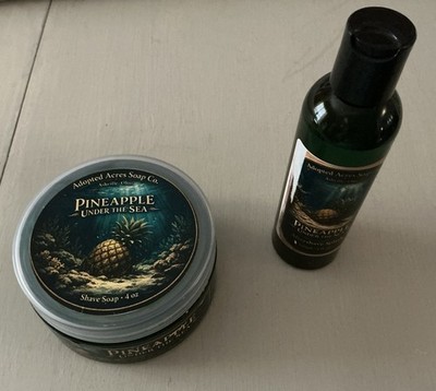 Adopted Acres Soap Company Pineapple Under The Sea Shave Soap Aftershave Splash