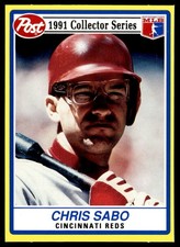 1991 Post Cereal #13 Chris Sabo Baseball Card Reds