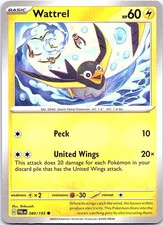Wattrel Paldea Evolved 080/193 Common Pokemon Near Mint Pokemon Card