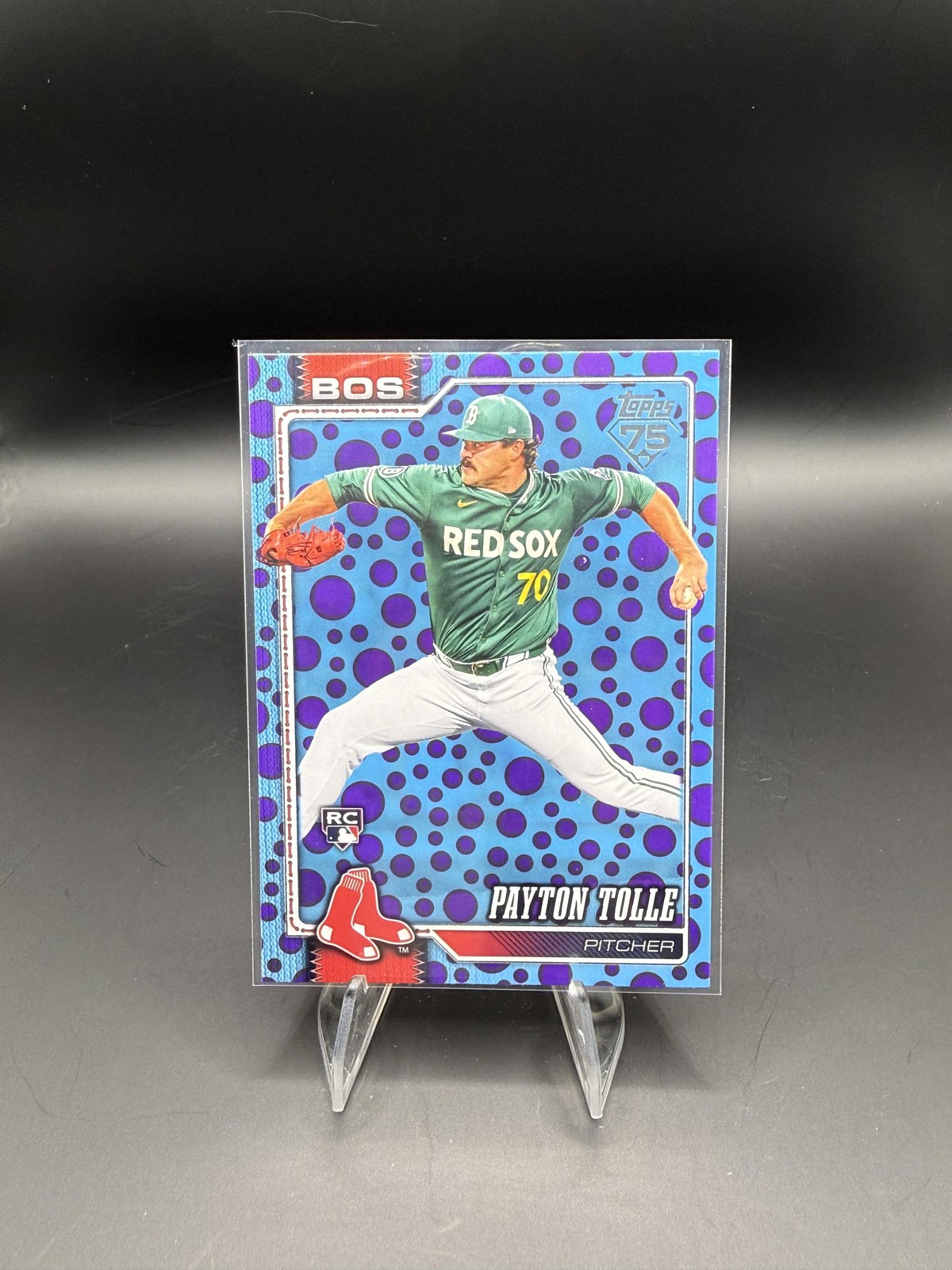 2026 Topps #15 Payton Tolle Holiday Polka Dots Purple/Blue
