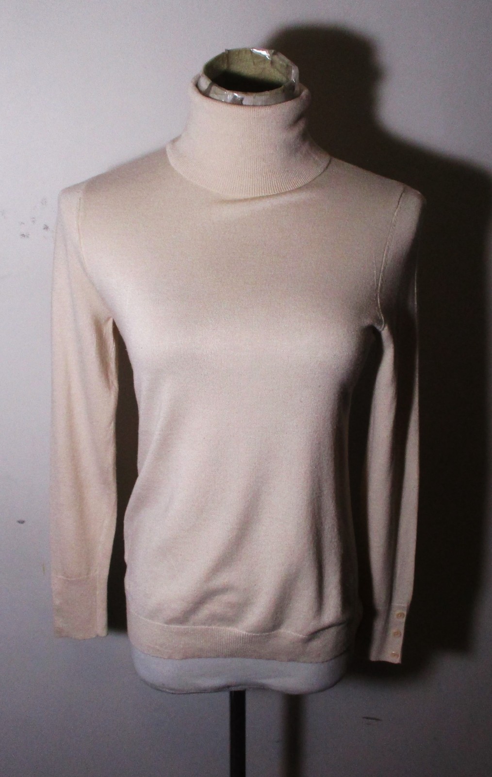 ANN TAYLOR Peach Long Sleeve Turtleneck Top Women's Size S