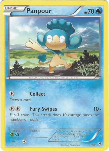 Pokemon Panpour 11/39 Kalos Starter Set - LP