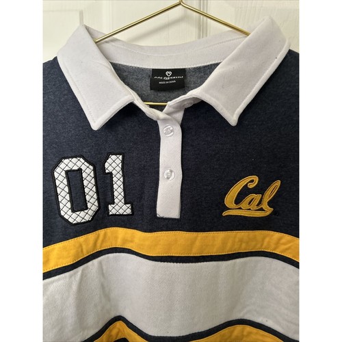 Camicia donna rugby manica lunga nuova con etichette Cal Bears UC Berkeley Colosseum blu medio - Foto 6 di 13
