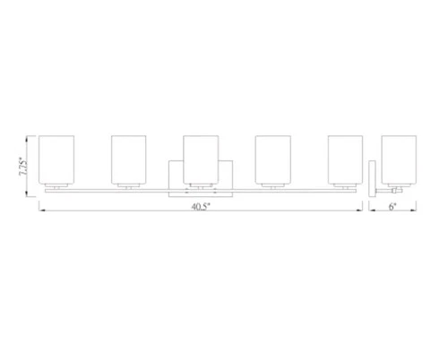 Z-Lite 426-5V Brushed Nickel Willow 5-Light 40-1/2"W Bathroom Vanity Light - Picture 2 of 2