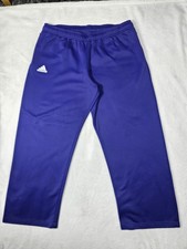 Adidas ClimaWarm Polyester Fleece Sweatpants In Purple XL