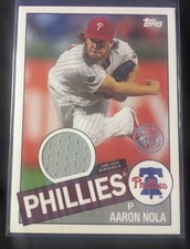 2020 Topps #85TR-AN Aaron Nola 1985 Topps 35th Anniversary Relics